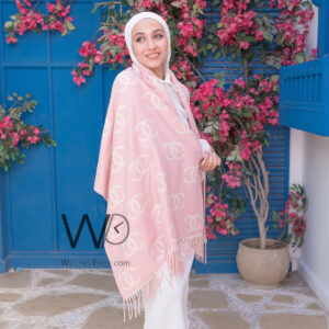 chanel-pink-cashmere-wool-scarf-wrap-shawl-for-women_2