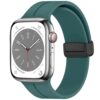 Clover Rubber Magnetic Silicone Strap For Apple Smart Watch Band For Iwatch Series 9 8 7 Se 6 5 4 3 Ultra With Black Buckle | Watches Prime