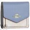 Coach purse women wallet blue white genuine leather