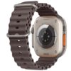 Coastal gray rubber ocean band for apple watch correa silicone bracelet for iwatch ultra 2 serie 7 6 se 8 9 10 strap with silver buckle 38 40 41 42 44 45 46 49mm