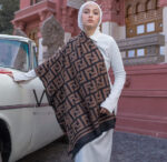 Fendi Cashmere Wrap Scarf Brown For Women | Watches Prime