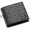 genuine leather original tommy hilfiger wallet for men black h printed logo