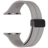 Gray Rubber Magnetic Silicone Strap For Apple Smart Watch Band For Iwatch Series 9 8 7 Se 6 5 4 3 Ultra With Black Buckle | Watches Prime