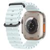 Ice Blue Rubber Ocean Band For Apple Watch Correa Silicone Bracelet For Iwatch Ultra 2 Serie 7 6 Se 8 9 10 Strap With Black Buckle | Watches Prime