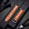 Light Brown Genuine Cowhide Watchband For Apple Smart Watch Bamboo Patterns Leather Strap For Iwatch Ultra 8 7 6 Se 5 4 3 2 1 With Silver Buckle | Watches Prime