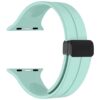 Light Green Rubber Magnetic Silicone Strap For Apple Smart Watch Band For Iwatch Series 9 8 7 Se 6 5 4 3 Ultra With Black Buckle | Watches Prime