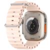 Light Pink Rubber Ocean Band For Apple Watch Correa Silicone Bracelet For Iwatch Ultra 2 Serie 7 6 Se 8 9 10 Strap With Silver Buckle | Watches Prime