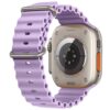 Light Purple Rubber Ocean Band For Apple Watch Correa Silicone Bracelet For Iwatch Ultra 2 Serie 7 6 Se 8 9 10 Strap With Silver Buckle | Watches Prime