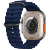 Midnight Blue Rubber Ocean Band For Apple Watch Correa Silicone Bracelet For Iwatch Ultra 2 Serie 7 6 Se 8 9 10 Strap With Black Buckle | Watches Prime
