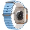 Mist Blue Starlight Rubber Ocean Band For Apple Watch Correa Silicone Bracelet For Iwatch Ultra 2 Serie 7 6 Se 8 9 10 Strap With Silver Buckle | Watches Prime