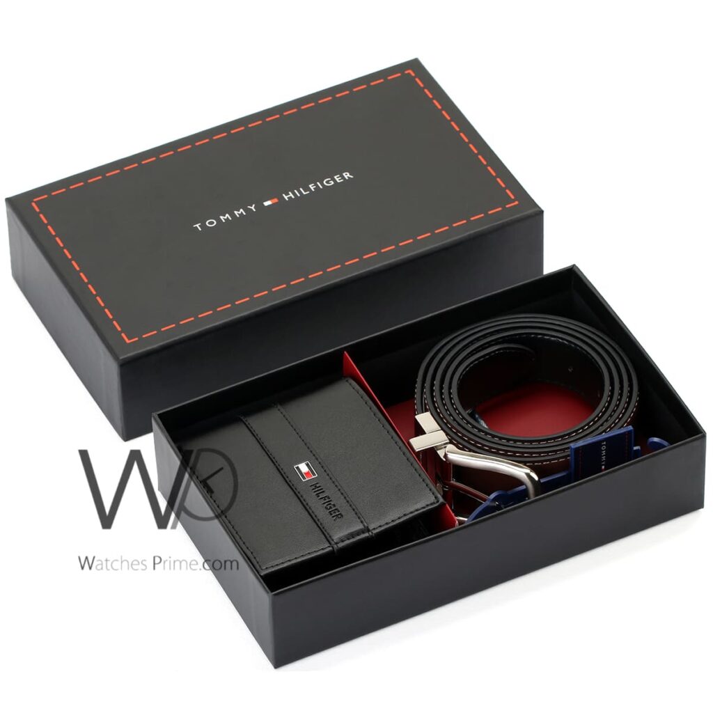 tommy hilfiger wallet and belt set