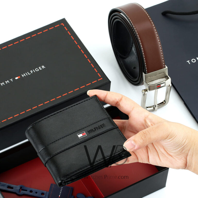 tommy hilfiger wallet and belt set