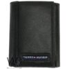 original tommy hilfiger oxford slim cambridge genuine leather trifold mens black wallet