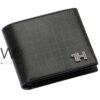 original tommy hilfiger wallet for men black genuine leather th logo