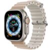 Pink Sand Antique Rubber Ocean Band For Apple Watch Correa Silicone Bracelet For Iwatch Ultra 2 Serie 7 6 Se 8 9 10 Strap With Silver Buckle | Watches Prime