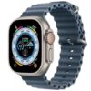Slate Bule Rubber Ocean Band For Apple Watch Correa Silicone Bracelet For Iwatch Ultra 2 Serie 7 6 Se 8 9 10 Strap With Silver Buckle | Watches Prime
