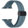 Star blue rubber magnetic silicone strap for apple smart watch band for iwatch series 9 8 7 se 6 5 4 3 ultra with black buckle 40 41 42 44 45 49mm