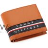 Tommy hilfiger authentic wallet for men brown black genuine leather