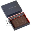 Tommy Hilfiger Wallet Brown Patterned H Men | Watches Prime