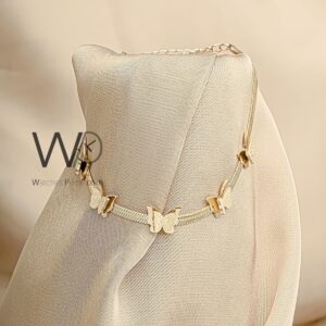gold butterflies bracelet for women stainless steel 3