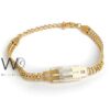 gold silver stainless steel bracelet for women with crystals