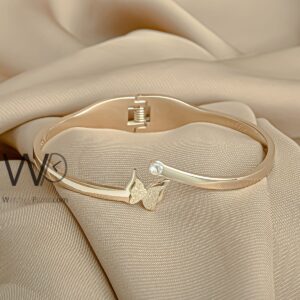 rose gold bracelet for women stainless steel with butterfly 3
