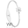 silver stainless steel women bracelet butterfly