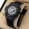 Hublot Black Watch For Men With Rubber Strap | Watches Prime