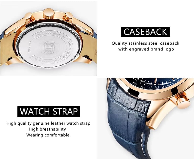 mf0116g mini focus watch for men black dial leather strap quartz battery analog chronograph 15