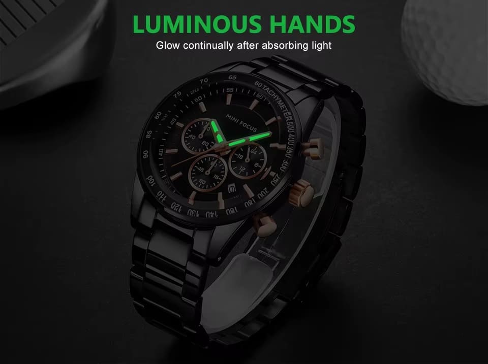 mf0187g mini focus watch for men black dial stainless steel metal silver strap quartz battery analog chronograph 14