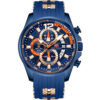 mf0350g 03 mini focus watch for men blue dial rubber strap quartz battery analog chronograph