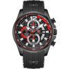 mf0350g 05 mini focus watch for men black dial rubber strap quartz battery analog chronograph