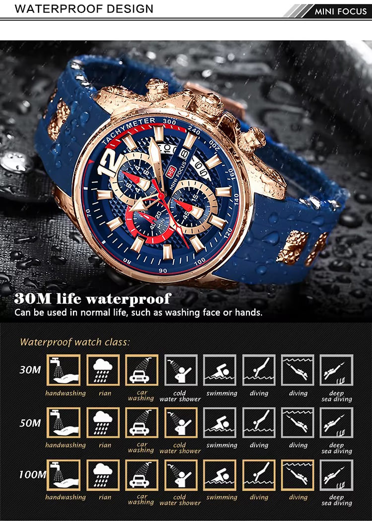 mf0350g mini focus watch for men black dial rubber strap quartz battery analog chronograph 14