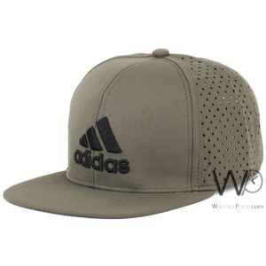 adidas snapback hip hop cap green color cotton hat for men