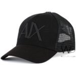 Armani Exchange AX Trucker Mesh Black Cap | Watches Prime Armani Exchange AX Trucker Mesh Black Cap | Watches Prime