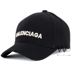 balenciaga baseball cap black color cotton hat for men