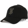 burberry baseball cap black color cotton hat men