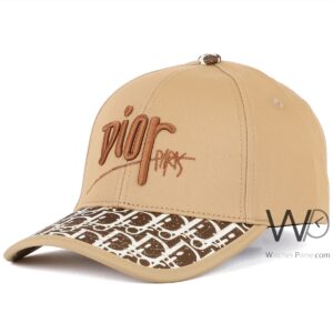 christian dior baseball cap beige color cotton hat for men