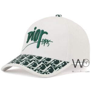 christian dior baseball cap for men white color cotton hat