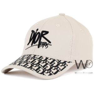 christian dior baseball cap off white color cotton hat for men