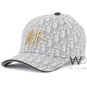 christian dior baseball cap white color cotton hat men