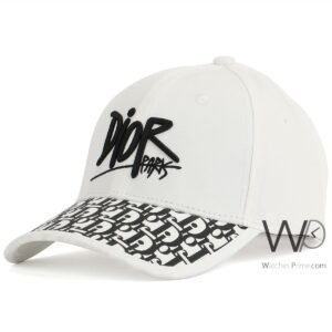 christian dior cap white color cotton baseball hat for men