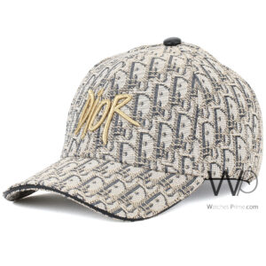 christian dior cd baseball cap off white color cotton hat for men