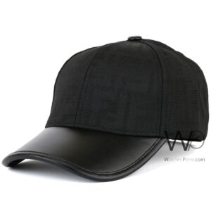 fendi ff baseball cap black color cotton hat for men