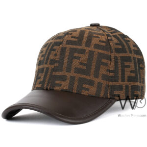 fendi ff baseball cap brown color cotton hat for men
