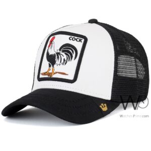 goorin bros cock trucker mesh cap white black color cotton hat for men