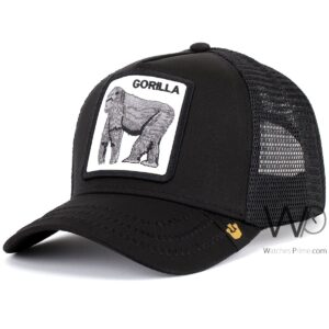 goorin bros gorilla trucker mesh cap black color cotton hat for men