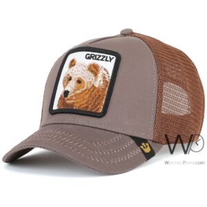 goorin bros grizzly trucker mesh cap gray color cotton hat for men