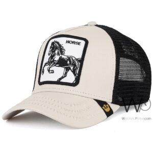 goorin bros horse trucker mesh cap light beige color cotton hat for men