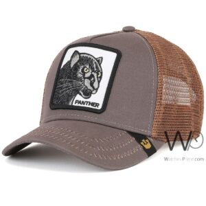 goorin bros panther trucker mesh cap gray color cotton hat for men